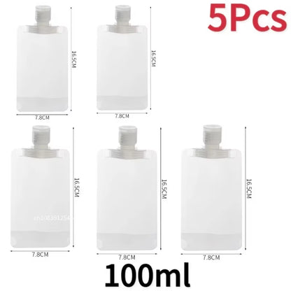 30/50/100Ml Refillable Packaging Bags Travel Essentials Lotion Cosmetics Shampoo Shower Gel Portable Bags Makeup Fluid Bottles