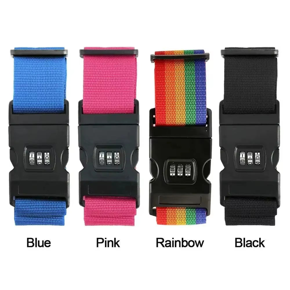 One Word Adjustable Suitcase Combination Lock Bundled Luggage Strap Travel Trolley Case Bundled Luggage Strap