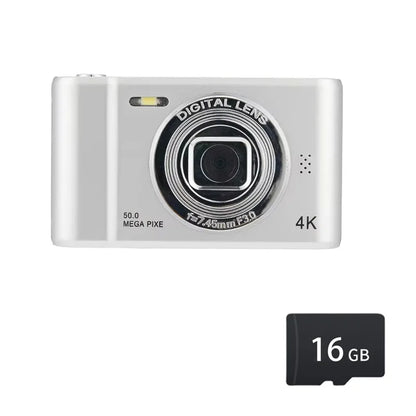 4K Digital Camera Travel Selfie Camara 50 Megapixels HD Zoom Photography 2.4Inch Screen Entry-Level Kids Campus Mini Retro Cam