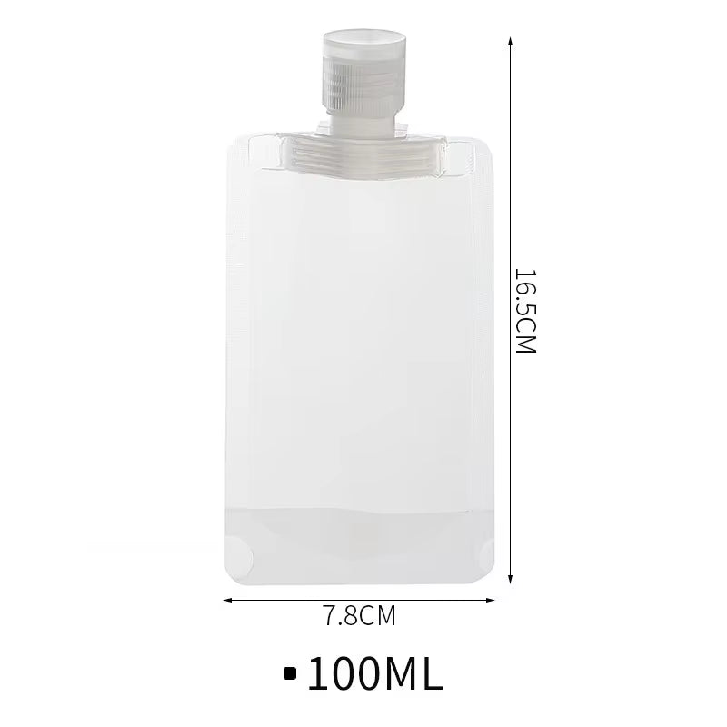 30/50/100Ml Refillable Packaging Bags Travel Essentials Lotion Cosmetics Shampoo Shower Gel Portable Bags Makeup Fluid Bottles